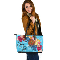 Papua New Guinea Custom Personalised Leather Tote - Tropical Style - Polynesian Pride