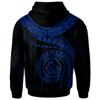 Polynesian Hawaii Custom Hoodie Maui Polynesian Waves (Blue) - Polynesian Pride