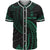 Guam Polynesian Custom Personalised Baseball Shirt - Green Tribal Wave Unisex Green - Polynesian Pride