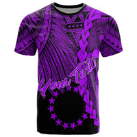 Cook Islands Polynesian Custom T Shirt Tribal Wave Tattoo Purple Unisex Purple - Polynesian Pride