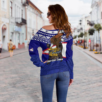 American Samoa Independence Anniversary Pride Women Off Shoulder Sweater - LT12 - Polynesian Pride