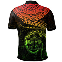 Fiji Polynesian Custom Polo Shirt Fiji Waves (Reggae) - Polynesian Pride