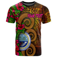 Federated States of Micronesia Custom T Shirt Hibiscus Vintage Unisex Orange - Polynesian Pride