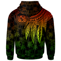 Polynesian Hawaii Zip up Hoodie Polynesian Wings (Reggae) - Polynesian Pride