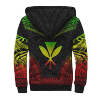 Kanaka Maoli Sherpa Hoodie - Polynesian Chief Reggae Version - Polynesian Pride