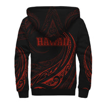 Hawaii Sherpa Hoodie - Frida Style - Red - Polynesian Pride