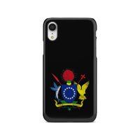 Cook Islands Phone Case - Coat of Arm Map iPhone Xr One Size Black - Polynesian Pride