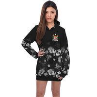 Fiji Hoodie Dress - Fiji Coat Of Arms Hibiscus Special - Polynesian Pride
