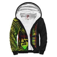 Guam Personalised Custom Polynesian Sherpa Hoodie - Line Reggae Reggae - Polynesian Pride