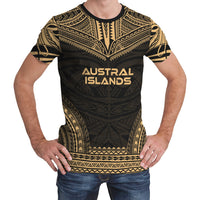 Austral Islands T Shirt Austral Islands Polynesian Chief Gold Version Unisex Gold - Polynesian Pride
