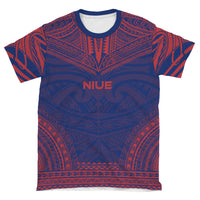 Niue Unisex T Shirt Niue Polynesian Chief Blue Version - Polynesian Pride