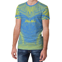 Palau Unisex T Shirt Palau Polynesian Chief Light Blue Version - Polynesian Pride