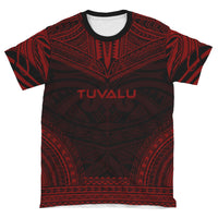 Tuvalu T Shirt Tuvaluan Polynesian Chief Red Version - Polynesian Pride