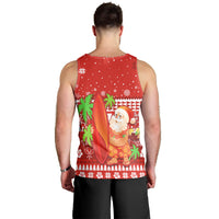 Mele Kalikimaka Men Tank Top Santa Claus Hawaii Christmas LT13 - Polynesian Pride