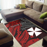 (Custom Personalised) Wallis and Futuna Area Rug Enjoy Polynesian Flowers LT13 - Polynesian Pride