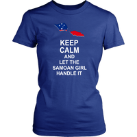 Samoa T Shirt Samoan Flag Keep Calm, Let Samoan Girl Handle It - Polynesian Pride