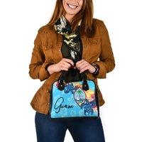 Guam Shoulder Handbag - Tropical Style One Size Blue - Polynesian Pride
