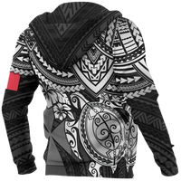 Wallis nd Futuna Polynesian Hoodie White Turtle - Polynesian Pride