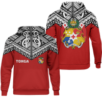 Tonga Polynesian Hoodie Unisex Red - Polynesian Pride