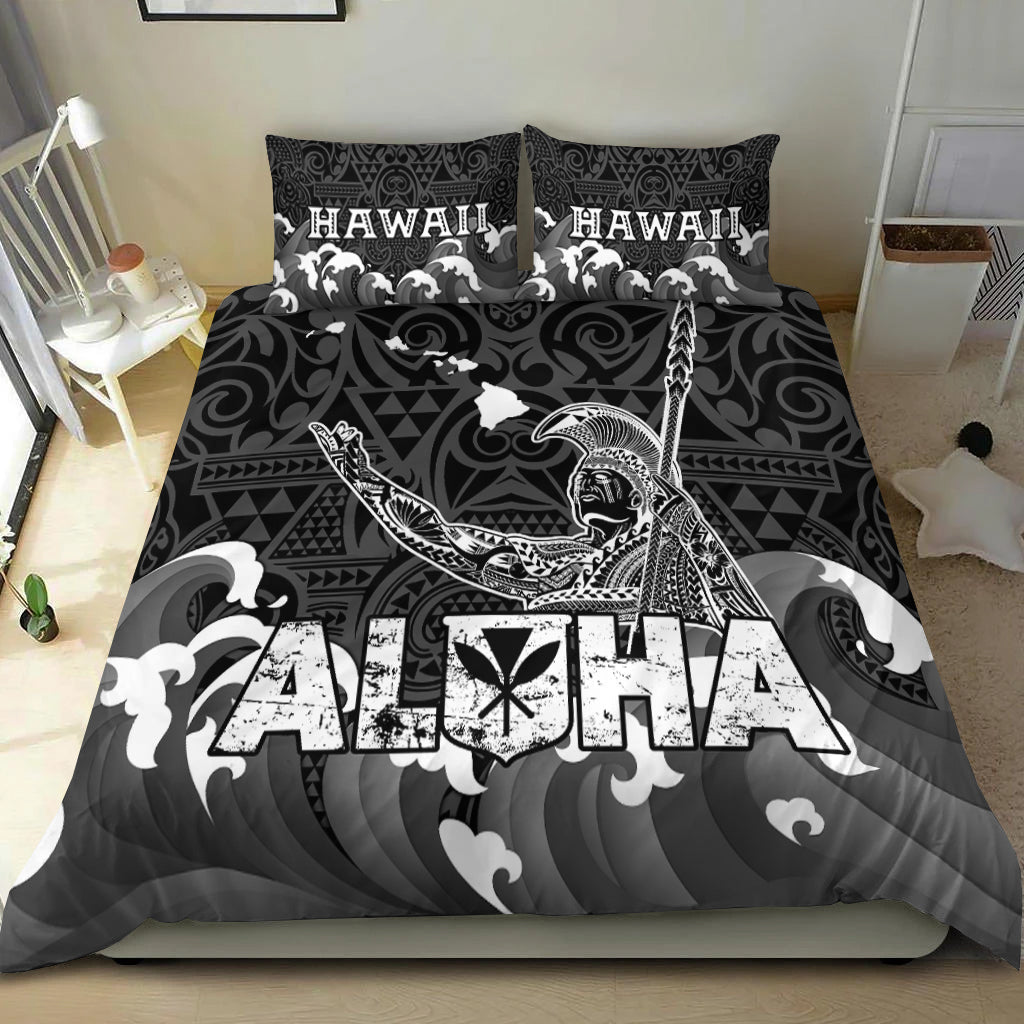 Hawaii King Kamehameha Aloha Hawai'i Nei Bedding Set - LT2 BLACK - Polynesian Pride