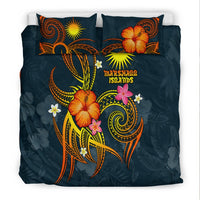Marshall Islands Polynesian Bedding Set - Legend of Marshall Islands (Blue) - Polynesian Pride