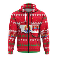 Tahiti Christmas Zip Hoodie Ugly Christmas LT12 - Polynesian Pride