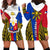 (Custom Personalised) Philippines Hoodie Dress Sun Rayonnant LT13 Red - Polynesian Pride