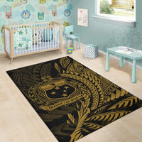 Samoa Area Rug - Gold Color Wings Style - Polynesian Pride