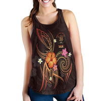 Niue Polynesian Women's Racerback Tank - Legend of Niue (Red) - Polynesian Pride