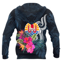 Tahiti Polynesian Hoodie Tropical Flower - Polynesian Pride