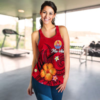 (Custom Personalised) Tahiti Maohi Women Tank Top - Hibiscus With Tribal - LT12 - Polynesian Pride