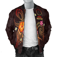 Cook Islands Polynesian Men's Bomber Jacket - Legend of Cook Islands (Red) - Polynesian Pride