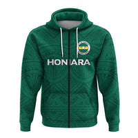 Custom Solomon Islands Honiara Zip Hoodie Tribal Pattern LT12 - Polynesian Pride