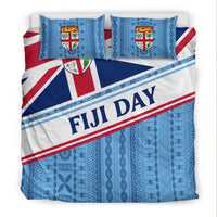Fiji Day Bedding Set - Tapa Pattern With Flag - LT12 - Polynesian Pride