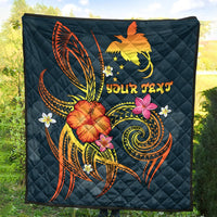 Papua New Guinea Polynesian Personalised Premium Quilt - Legend of Papua New Guinea (Blue) - Polynesian Pride