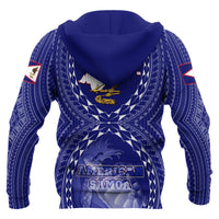 American Samoa Polynesian Hoodie merican Samoa Flag with Polynesian Tattoo - Polynesian Pride