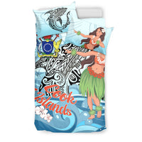 Cook Islands Bedding Set - Polynesian Girls With Shark - Polynesian Pride