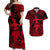Hawaii Hula Girl Polynesian Matching Dress and Hawaiian Shirt Matching Couples Outfit Unique Style Red LT8 Red - Polynesian Pride