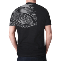 Polynesian T Shirt Polynesian Chest Tattoo Special Gray - Polynesian Pride