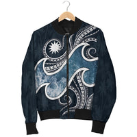 Nauru Polynesian Men's Bomber Jacket - Ocean Style - Polynesian Pride