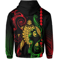 Hawaii Hoodie Turtle Sea Zip Hoodie - Polynesian Pride