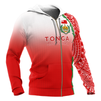 Tonga Zip up Hoodie Ocean Waves - Polynesian Pride