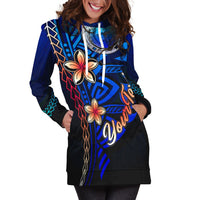 Northern Mariana Islands Custom Personalised Hoodie Dress - Vintage Tribal Mountain - Polynesian Pride