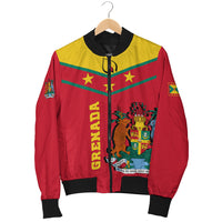 Grenada Bomber Jacket - Proud Grenadian - LT12 Bomber Jacket Red - Polynesian Pride