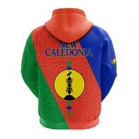 Custom New Caledonia Zip up Hoodie Flag Style LT12 - Polynesian Pride