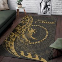 Chuuk Area Rug - Polynesian Pattern Style Gold Color - Polynesian Pride