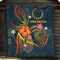 Cook Islands Polynesian Premium Quilt - Legend of Cook Islands (Blue) - Polynesian Pride