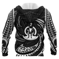 Vanuatu Polynesian Hoodie White Tribal Wave - Polynesian Pride