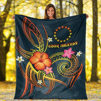 Cook Islands Polynesian Premium Blanket - Legend of Cook Islands (Blue) - Polynesian Pride