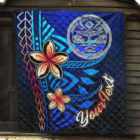 Marshall Islands Custom Personalised Premium Quilt - Vintage Tribal Mountain Crest - Polynesian Pride